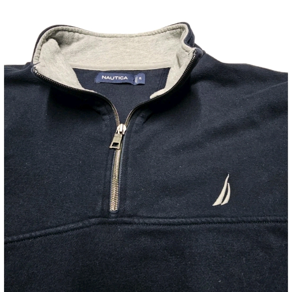 Nautica Men's Blue Zip-Up Sweater